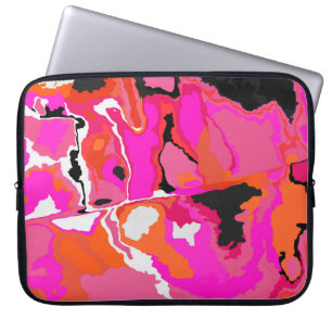 Acid Vivid Digital Psychedelic Hell Hintergrund. Laptopschutzhülle