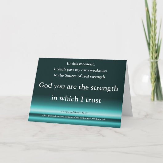 ACIM Geburtstagskarte Gott ist die Kraft, in der i Karte (Vorderseite)