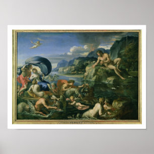 Acis und Galetea Vom Riesenpolyphemus versteckt Poster