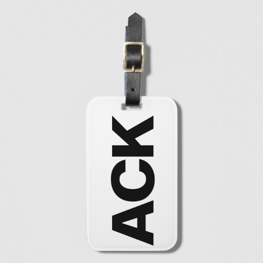 ACK LUGGAGE TAG GEPÄCKANHÄNGER (Vorderseite Vertikal)