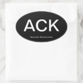 ACK Nantucket Oval Autoaufkleber Ovaler Aufkleber (Tasche)
