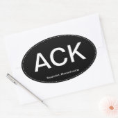 ACK Nantucket Oval Autoaufkleber Ovaler Aufkleber (Umschlag)