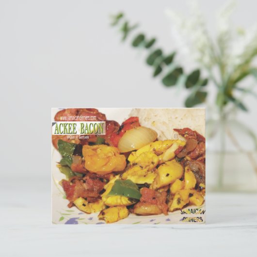 Ackee Bacon Postkarte (Stehend Vorderseite)