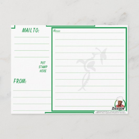 Ackee Fruit Stew Postkarte (Rückseite)