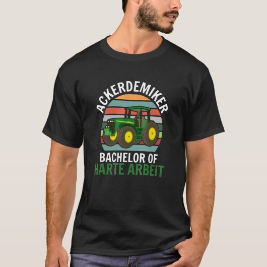 Ackerdemic Master Bachelor of Hard Work Biofarmer T-Shirt (Vorderseite)