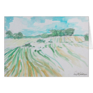 Ackerland-Aquarell-Karte