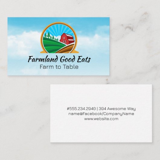 Ackerland | Barlandschaft Visitenkarte (Vorne/Hinten)