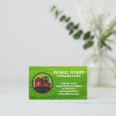 Ackerland | Barlogos | Grasuntergrund Visitenkarte (Stehend Vorderseite)
