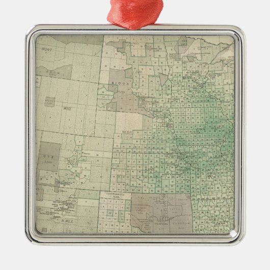 Ackerland durch Landkreise Ornament Aus Metall (Vorne)