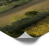 Ackerland um Montepulciano, Toskana, Italien Poster (Ecke)