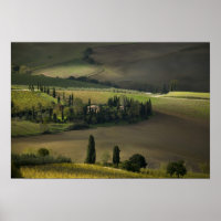 Ackerland um Montepulciano, Toskana, Italien