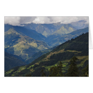 Ackerland und Dorf im Himalaja