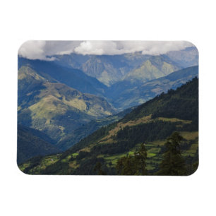 Ackerland und Dorf im Himalaja Magnet