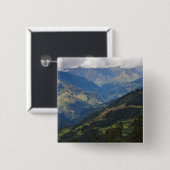 Ackerland und Dorf im Himalaya Button (Vorne & Hinten)