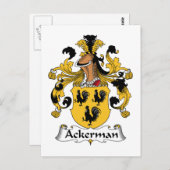 Ackerman Familienwappen Postkarte (Vorne/Hinten)
