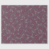 Ackerpflanze lila rustikale Laubbaumstruktur Geschenkpapier (Flach)