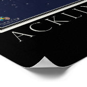 Acklins und Crooked Island Bahamas aus der Raumkar Poster (Ecke)