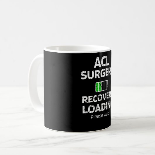 ACL Operation Erholung| ACL Knie Operation Survium Kaffeetasse (Vorderseite Links)