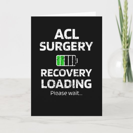 ACL OPERATION ERHOLUNG | ACL Knie Operation Surviv Karte (Vorderseite)
