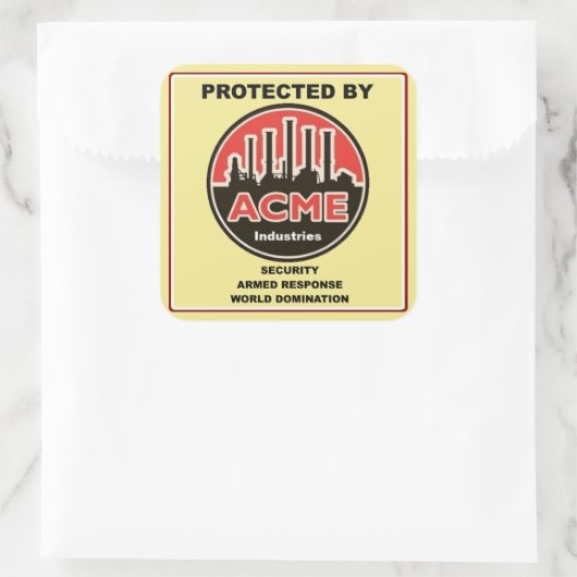 Acme Industries Security Aufkleber (Tasche)