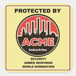 Acme Industries Security Aufkleber