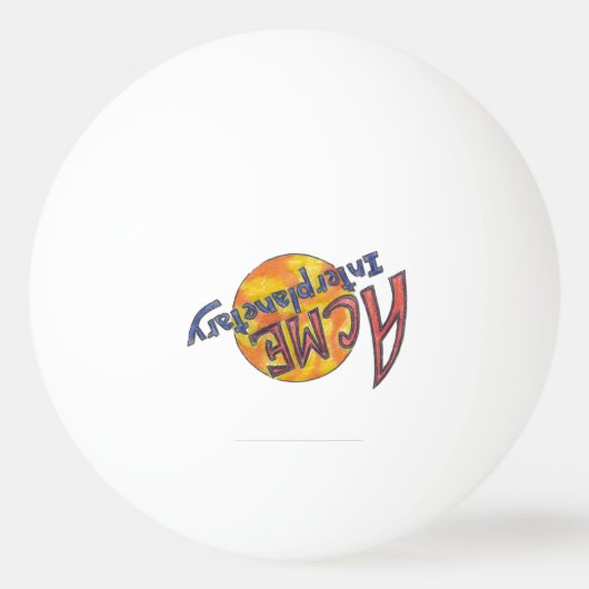 ACME INTERPLANETÄRE Pingpong Ball Tischtennisball (Rückseite)