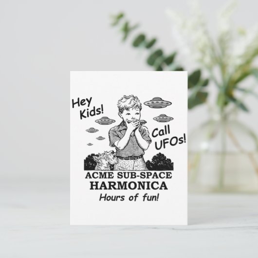 Acme Sub-Space Harmonica (UFOs) Postkarte (Stehend Vorderseite)
