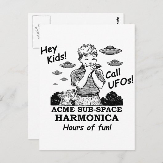 Acme Sub-Space Harmonica (UFOs) Postkarte (Vorne/Hinten)