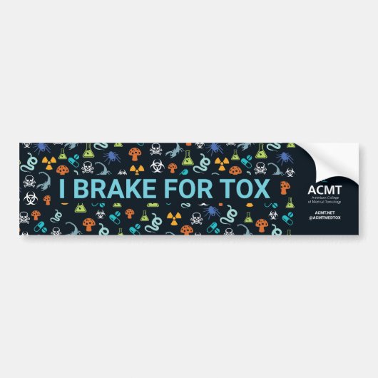 ACMT "I Brake for Tox" Auto Magnet Autoaufkleber (Vorne)