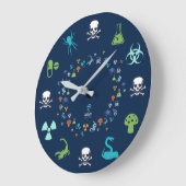 ACMT Tox Clock - Dunkles blaues Design Große Wanduhr (Winkel)