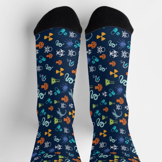 ACMT Tox Socks Farbiges Giftmuster Socken (Oben)