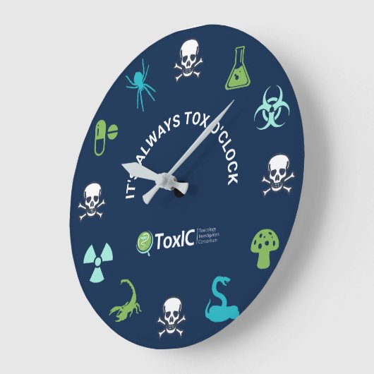 ACMT/ToxIC Tox-Uhr - Dunkles blaues Design 2 Große Wanduhr (Winkel)