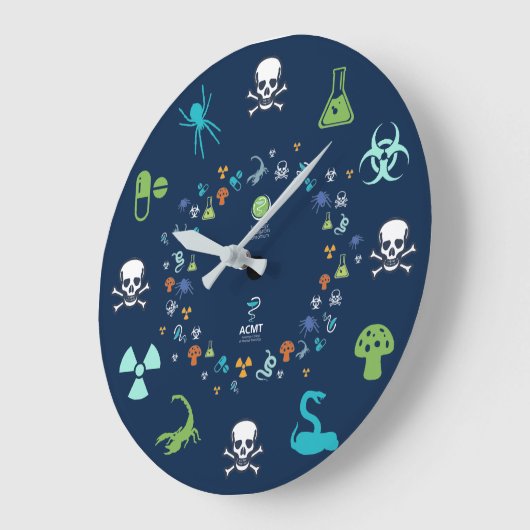ACMT/ToxIC Tox-Uhr - Dunkles blaues Design 3 Große Wanduhr (Winkel)