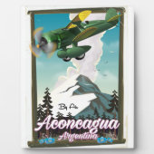 Aconcagua Argentinien Reiseplakat Fotoplatte (Vorderseite)