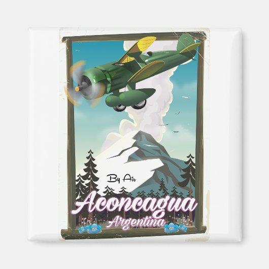 Aconcagua Argentinien Reiseplakat Magnet (Vorne)
