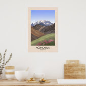 Aconcagua Argentinien Reiseplakat Poster (Küche)