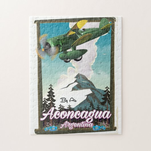 Aconcagua Argentinien Reiseplakat Puzzle (Vertikal)