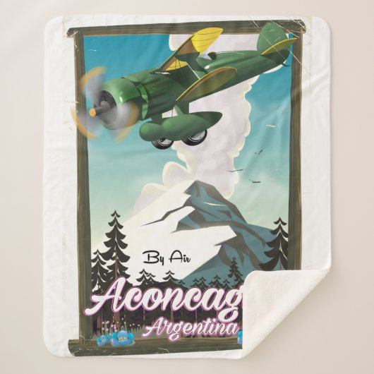 Aconcagua Argentinien Reiseplakat Sherpadecke (Vorderseite)