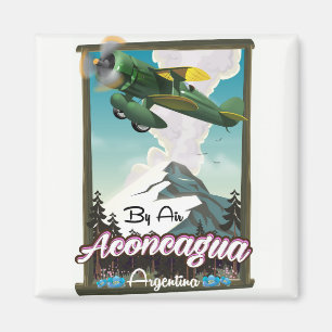 Aconcagua - Argentinien Vintages Flugplakat drucke Magnet