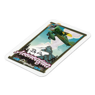 Aconcagua - Argentinien Vintages Flugplakat drucke Magnet