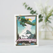 Aconcagua - Argentinien Vintages Flugplakat drucke Postkarte (Stehend Vorderseite)