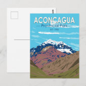 Aconcagua Provincial Park Argentinien Reisen Vinta Postkarte (Vorne/Hinten)