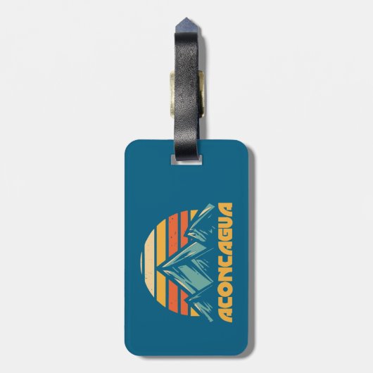 Aconcagua Retro Turquoise Gepäckanhänger (Rückseite vertikal)
