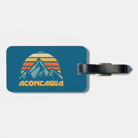 Aconcagua Retro Turquoise Gepäckanhänger (Rückseite horizontal)