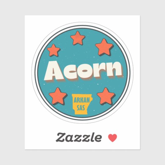 Acorn, Arkansas Sticker (Blatt)