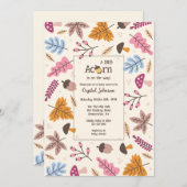 Acorn Baby Shower Einladung (Vorne/Hinten)