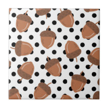 Acorn Black Dots Herbst Y2K Muster