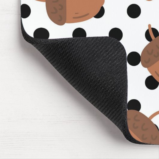 Acorn Black Dots Herbst Y2K Muster Mousepad (Ecke)