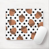 Acorn Black Dots Herbst Y2K Muster Mousepad (Mit Mouse)