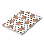 Acorn Black Dots Herbst Y2K Muster Notizblock (Rotiert)